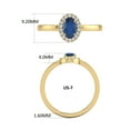 thumbnail image 6 of Round and Oval Shape Natural Sapphire Gemstone Ring in 14K Yellow Gold (Size: 5), 6 of 6