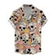thumbnail image 3 of Camisas vintage con estampado floral de calaveras para hombre, divertidas camisetas de manga corta con estampado de calaveras en 3D, camisas hawaianas con solapa estampada para hombre, 3 of 5