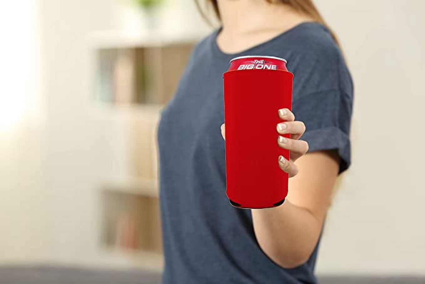 Blank Neoprene 24 oz. Can Coolie (4 Pack, Dark Green)