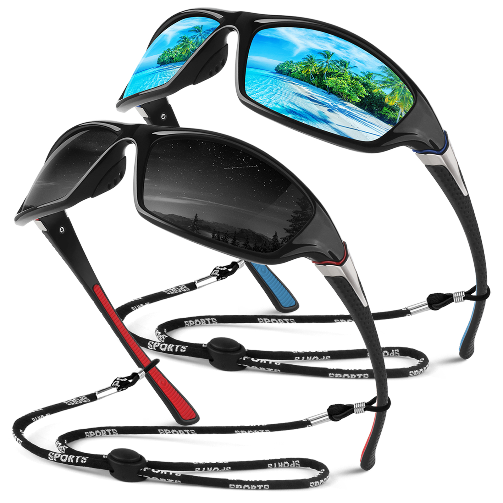 Sunier Polarized Sport Sunglasses with UV400, Unisex