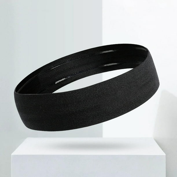 Correr en la cabeza de sudor regalo accesorios livianos banda de sudor banda elástica banda elástica para ejercicio deportivo gimnasia Negro