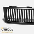 thumbnail image 3 of Stehlen 642167821304 Vertical Front Hood Bumper Grille - Matte Black For 2007-2013 Chevy Silverado 1500, 3 of 5
