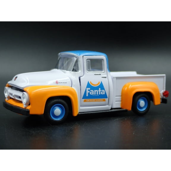 Open Box 1956 56 FORD F100 PICKUP TRUCK FANTA SODA 1:64 SCALE DIORAMA DIECAST MODEL CAR