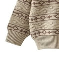 thumbnail image 6 of Xdegoge Girls Striped Knit Sweater Classic Crewneck Pullover Soft Comfy Long Sleeve Sweaters for Toddler, Kids & Teen (Ages 1-8), 6 of 7