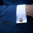 thumbnail image 4 of Panda Elegant Stainless Steel Men's Cufflinks for Business Attire, Weddings, and Special Occasions, 4 of 6