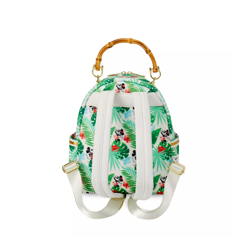 Loungefly Disney Parks Kids Tropical Mickey & Minnie Mini Backpack - Blue/Green EXCLUSIVE RERELEASE: Loungefly Disney Tropical Mickey And  main image 3