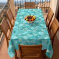 thumbnail image 5 of Green Geometric Rectangle Tablecloth, Farmhouse Abstract Neutral Motifs Waterproof & StainResistant Tablecloth, Washable Oil-proof Table Cover for Dining/Party/Wedding/Camping/Buffet 60x120 In, 5 of 9