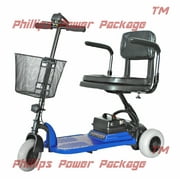Shoprider - Echo 3 - Portable Travel Scooter - 3-Wheel - Blue - PHILLIPS POWER PACKAGE TM - $500 VALUE