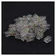 thumbnail image 2 of RJ9 4P4C Plug phone Jack Connector 50 pieces, Transparent, 2 of 5