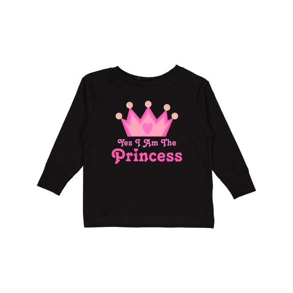 Inktastic Yes I Am the Princess Crown Girls Long Sleeve Toddler T-Shirt