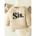 thumbnail image 2 of Bagilaanoe Toddler Baby Girl Boy Casual Sweatshirt Long Sleeve Letter Print Pullover 6M 12M 18M 24M 3T 4T Kids Loose Tee Tops, 2 of 7