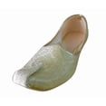thumbnail image 3 of Men Shoes Wedding Mojaries Indian Handmade Loafers Sherwani Cream Golden US 6-10, 3 of 8