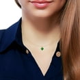 thumbnail image 3 of Lab-Created Emerald Heart Solitaire Pendant In 14k Yellow Gold, 3 of 4