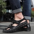 thumbnail image 5 of Willtoo Mens Outdoor Hiking Sandals Casual Fashion Faux Leather Athletic Sports Shoes Closed Toe Breathable Lightweight Walking Sandals, 5 of 5