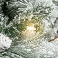 thumbnail image 3 of Glasgow Artificial Christmas Tree, Prelit Christmas Tree with Lights, Pine and Hinged White Christmas Trees with Tips 6.5 Foot, 3 of 9