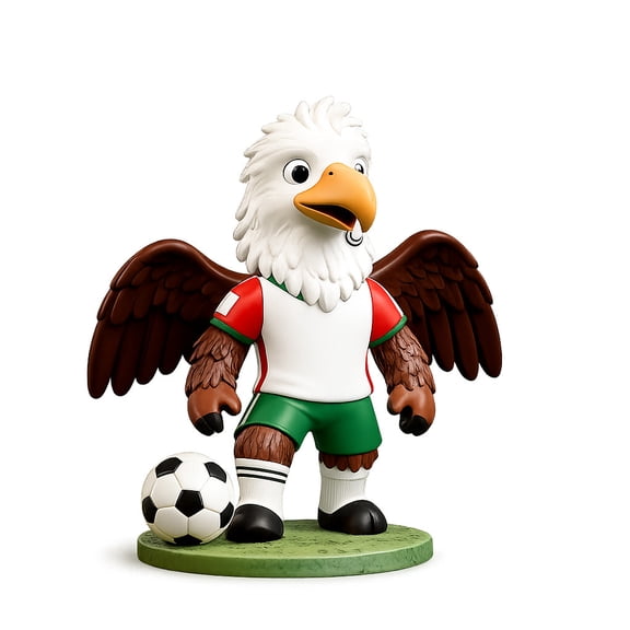 World Cup 2026 USA 4.5in ResinWorld Cup Gift Clutch Bald Eagle Mascot with Blue Uniform, Ornaments Collectible Toy for Fans