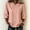 Pink, variant on Women's Long Sleeve TShirt Five Quarter Sleeve Casual Top for Women Round Neck Three Jade Buttons Loose Fit Vintage Pullover