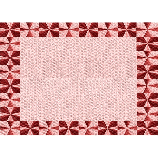 Ahgly Company Tapis d'Intérieur Rectangulaire Rouge Lavable en Machine, 4 Pieds x 6 Pieds