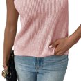 thumbnail image 4 of Camisetas sin mangas de punto con cuello en V, sin mangas, Color puro y elegante, suéter para mujer amigable con la piel, chaleco para fiesta, salida de compras, 4 of 6