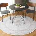 thumbnail image 2 of SAFAVIEH Arizona Mia Medallion Machine Washable Area Rug, Light Grey/Light Green, 6' x 6' Round, 2 of 7