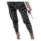 thumbnail image 5 of VISgogo Pantalones cargo para mujer, pantalones de cintura alta con estampado de cuadros/color sólido con bolsillos VISgogo  moda, 5 of 6