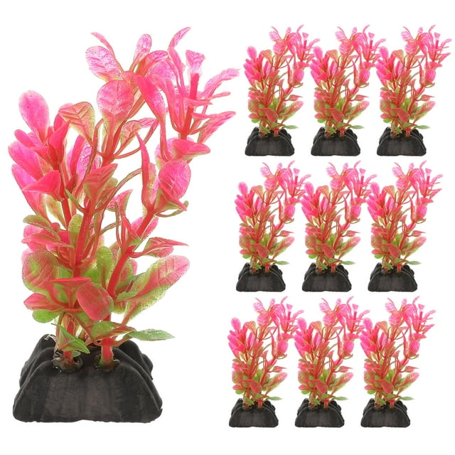 BESTYASH 10Ud De Acuario Con Plásticas Suaves Y Seguras Color Rosa Para De Peces Betta