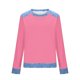 thumbnail image 5 of Camisetas de Manga Larga para las Mujeres Loose Fit Color Sólido Blusa de Cuello Redondo Top Suave Casual, 5 of 6