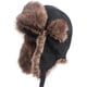thumbnail image 1 of Hats Waterproof Russian Bomber Hat Men Winter Warm Ear Flaps Snow Ski Cap Hats(Size:XL,59-61cm), 1 of 4