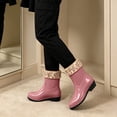 thumbnail image 5 of OKBOP Waterproof and Warm rain boots for women waterproof Ankle-High Winter Pull-On Waterproof Flat Heel, 5 of 5