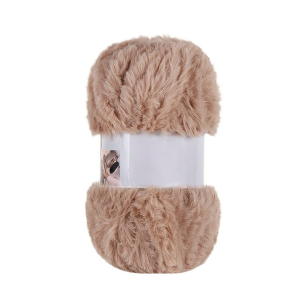 Yhmxh Utensilios de cocina Ovillo de lana gruesa de visón sintético para tejer, gorros, mantas de bebé, hilo para tejer y crochet, 67 yardas (58 m) Muebles para cocina Accesorios de cocina
