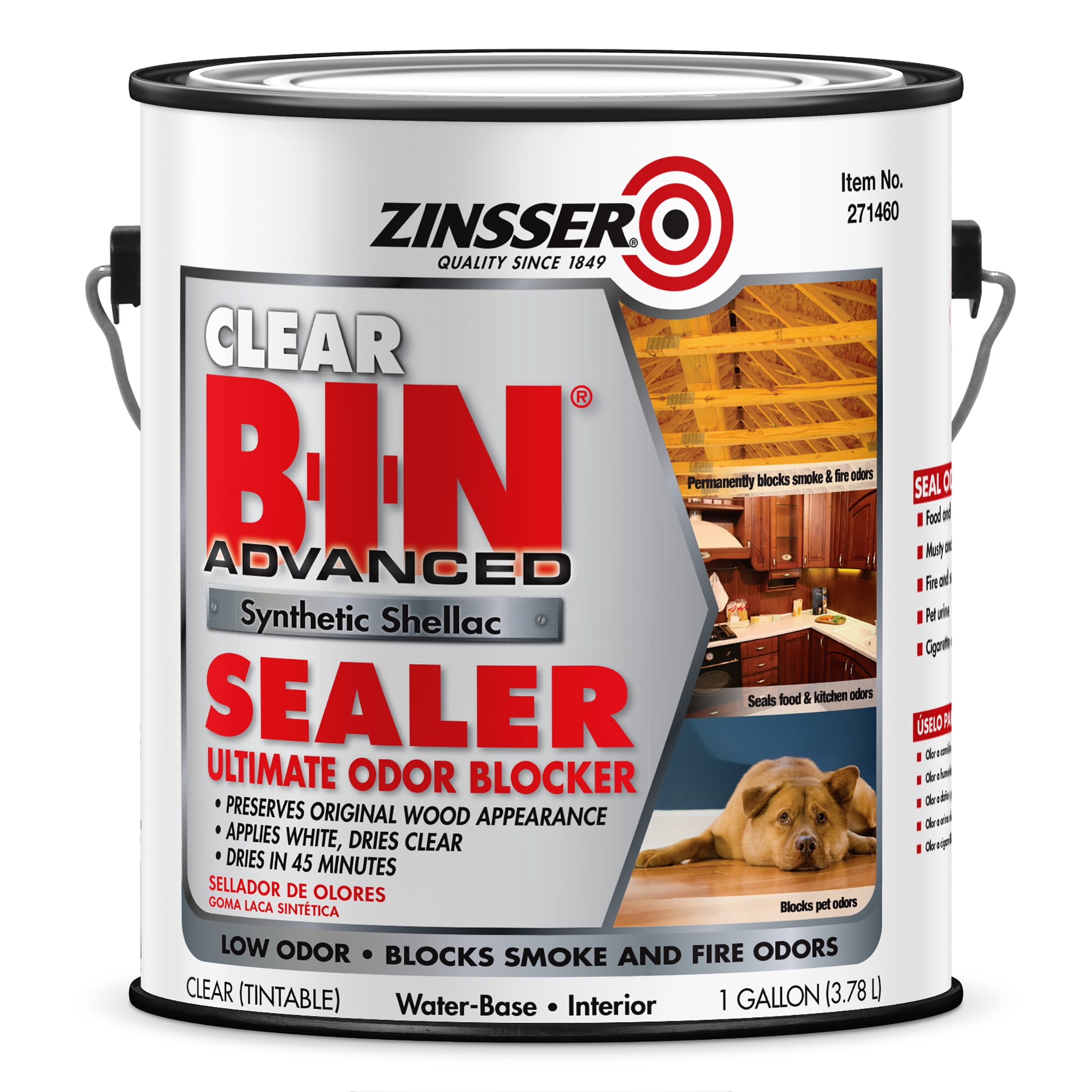 2 Pack, Clear, Zinsser Flat BIN Advanced- Gallon