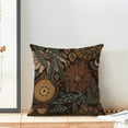 thumbnail image 2 of Vintage Boho Pillow Covers 18x18 Inch Set of 2, Brown Green Retro Flower Decorative Outdoor Throw Pillows Farmhouse Linen Floral Pillow Case for Sofa Bedroom Living Room Indoor Outdoor, 2 of 6