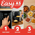 thumbnail image 2 of 4 Quart Digital Air Fryer with 12 One-Touch Presets Roast Bake Broil Dehydrate Reheat Compact Black, 2 of 6