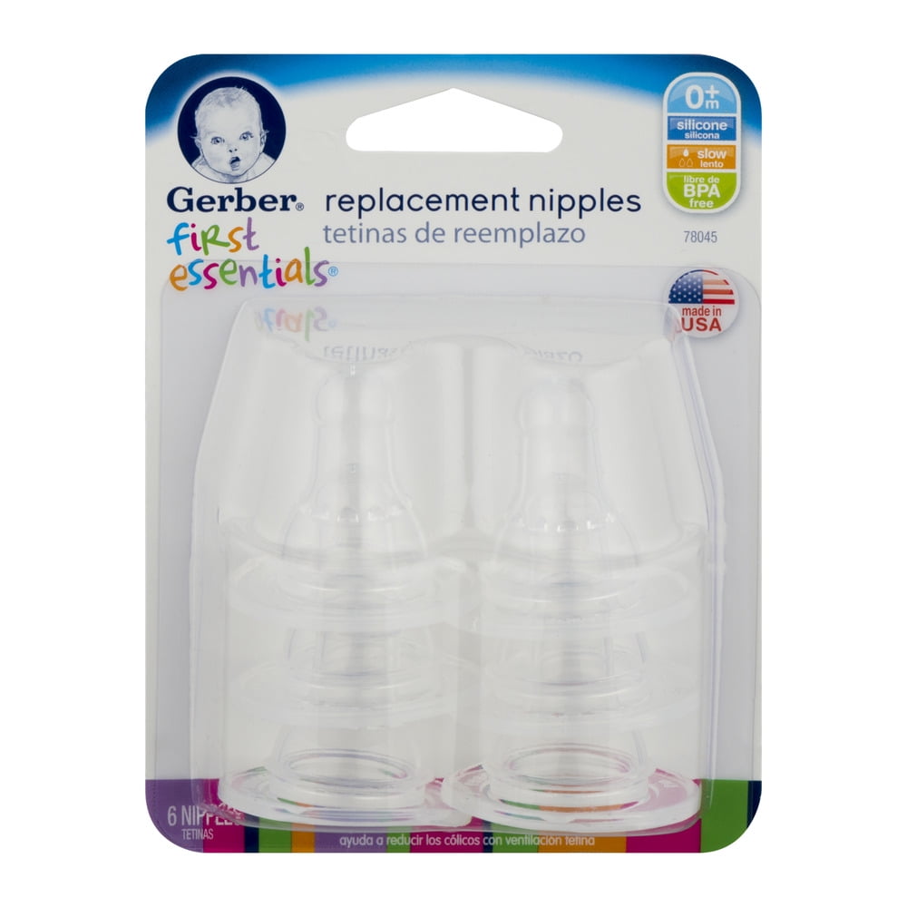 gerber bottle nipples slow flow