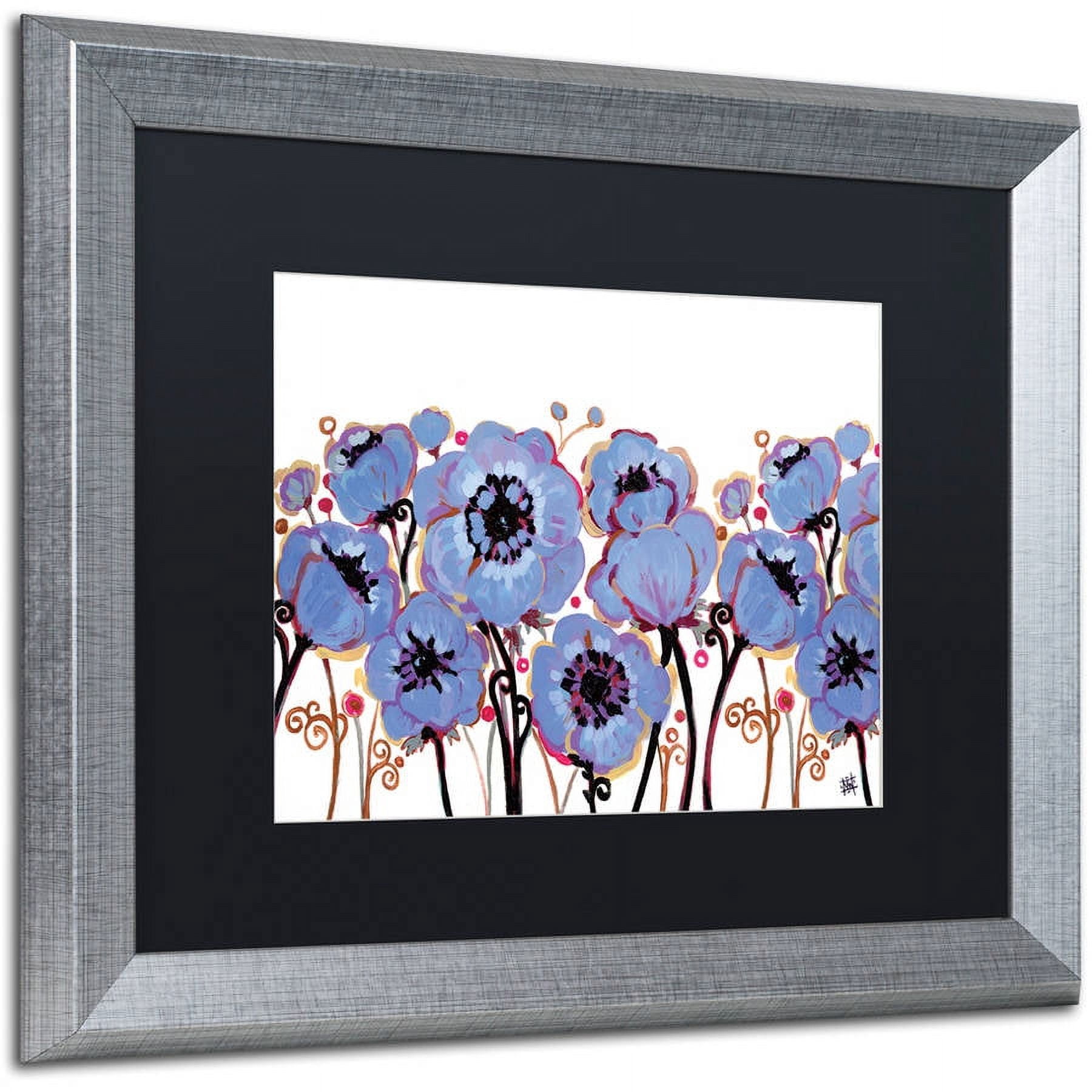 Trademark Fine Art "5" Canvas Art by Natasha Wescoat, Black Matte, Silver Frame