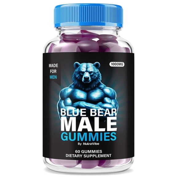 Blue Bear Gummies – Official BlueBear Formula with Clean Ingredients for Steady Energy, Support Active Performance & Daily Routine | Easy-to-Chew Gummys (60 Gummies)