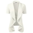 thumbnail image 1 of Doublju Women's Short Sleeve Open Front Draped Blazer, 1 of 4