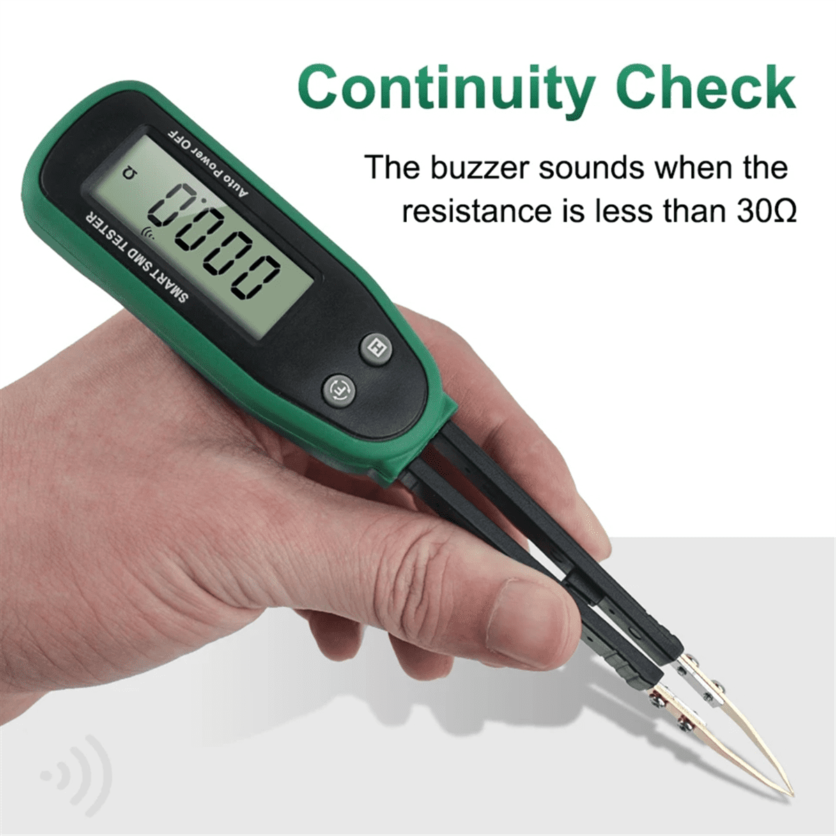 Smart SMD Tester Multimeter Auto Range Capacitance Resistance Diode Capacitor Rotable Tweezer LCD Display