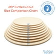 thumbnail image 4 of Wood Circles 20 inch 1/2 inch Thick, Unfinished Birch Plaques, Pack of 5 Wooden Circles for Crafts and Blank Sign Rounds, by Woodpeckers, 4 of 7