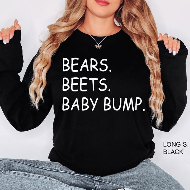 Bears Beets Baby Bump Annonce de Grossesse le Chandail en Molleton de Bureau