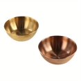 thumbnail image 1 of QUTETN Golden Sauce Dish Appetizer Serving Tray Stainless Steel Sauce Dishes Spice Dish Plates Kitchen Supplies, 1 of 4