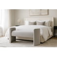 thumbnail image 2 of Meridian Furniture Peyton Grey Boucle Fabric Bench, 2 of 5