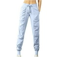 thumbnail image 1 of LNGOOR Women‘s Running Pants High Waisted Drawstring Quick Dry Jogger Sweatpants Casual Workout Sport Trousers with Pockets Ladies Clothes, 1 of 5