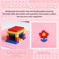 thumbnail image 3 of 4 Pack Pink Building Baseplates for Bricks, 10x10 Inch Square Building Mats, for DIY Activity Tables, Compatible with All Major Brands, 3 of 6