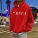 thumbnail image 3 of MHFRRA Sudadera con Capucha de Temática Cómoda para Un Jersey Informal, Ropa de Calle Suave, Ajuste Relajado, Suéter de Cuello Redondo con Diseño de Capucha Rojo, 3 of 5