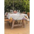 thumbnail image 2 of Outdoor Tablecloth with Umbrella Hole and Zipper, Grey Pumpkins Fall Rectangle Table Cloth 60x120 Inch Waterproof Tablecloth, Botanical Thanksgiving Maple Leaf Rustic Picnic Table Cover for Patio, 2 of 7
