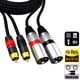 thumbnail image 3 of Divisor de cable XLR 2 RCA macho a 2 XLR macho para micrófono Altavoz estéreo 15 m perfke Cable de audio, 3 of 9
