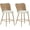Brown3, variant on Rattan Bar Stools Set of 2,26'' Counter Height Bar Stools with PE Rattan Back and Metal Legs, Uphlostered Boucle Fabric Counter Height Stool for Kitchen Island, Brown