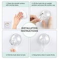 thumbnail image 5 of Ganchos de ventosa grandes transparentes reutilizables para trabajo pesado, ganchos fuertes para baño, vidrio y todas las superficies lisas en el interior (paquete de 2), 5 of 5