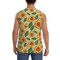 thumbnail image 4 of Kdxio Leaves Avocado for Men's Muscle T-shirt,Sleeveless for Workout Running Athletic Gym Lounge Casual, 4 of 7